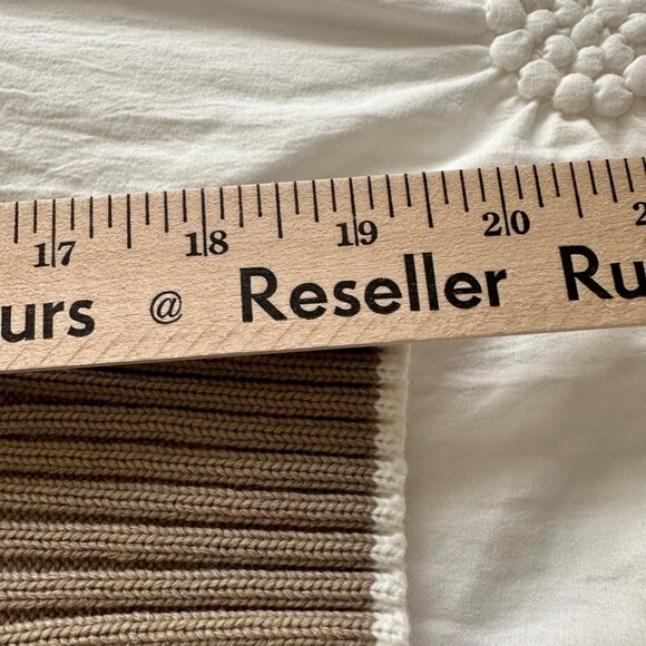 Vintage 80's Women's Cable Knit Beige Made In USA Sweater Size Medium - Picture 9 of 11